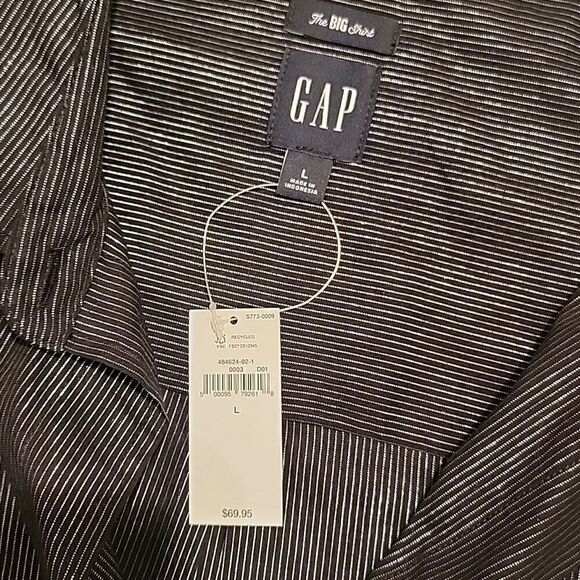 NWT GAP metallic big shirt sz L - Picture 8 of 13